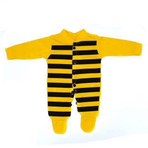 ست سرهمی و کلاه نوزادی مدل زنبور کد ۵۱۰